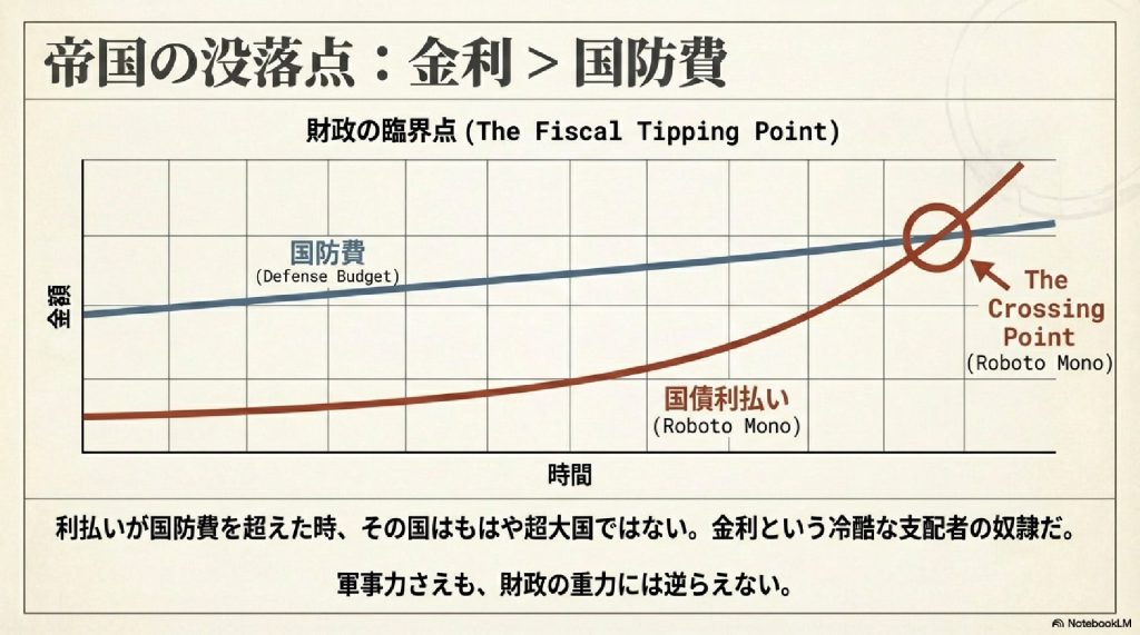 帝国の没落点：金利が軍事力を超える日