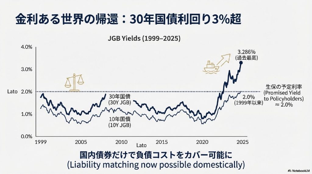 金利ある世界の帰還：30年国債利回り3%超