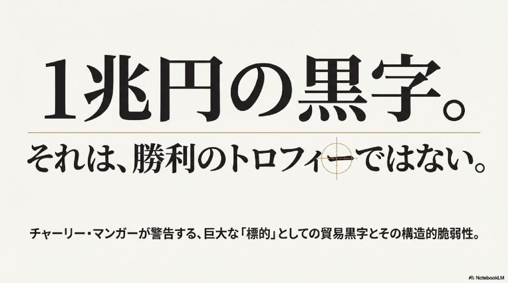 1兆円の黒字に潜む構造的脆弱性