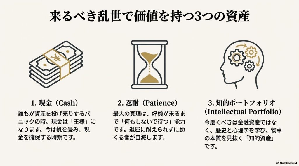 来るべき乱世で価値を持つ3つの資産