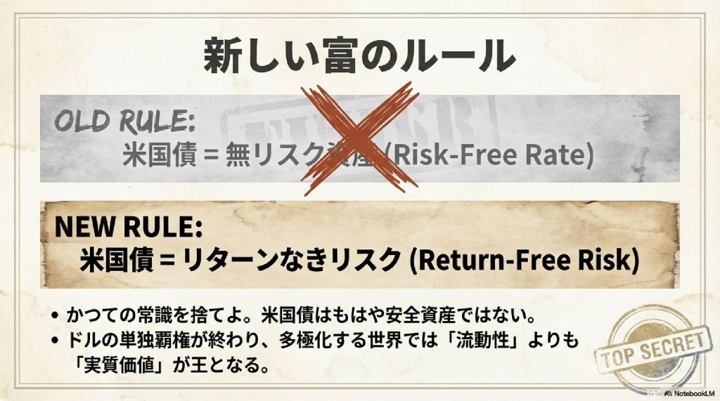 新しい富のルール：米国債は「リターンなきリスク」