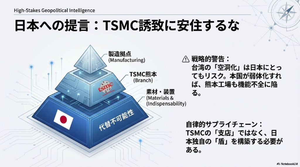 日本への提言：TSMC誘致に安住するな