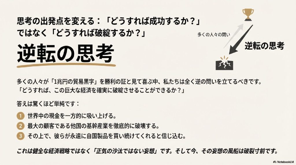 「どうすれば成功するか」ではなく「どうすれば破綻するか」