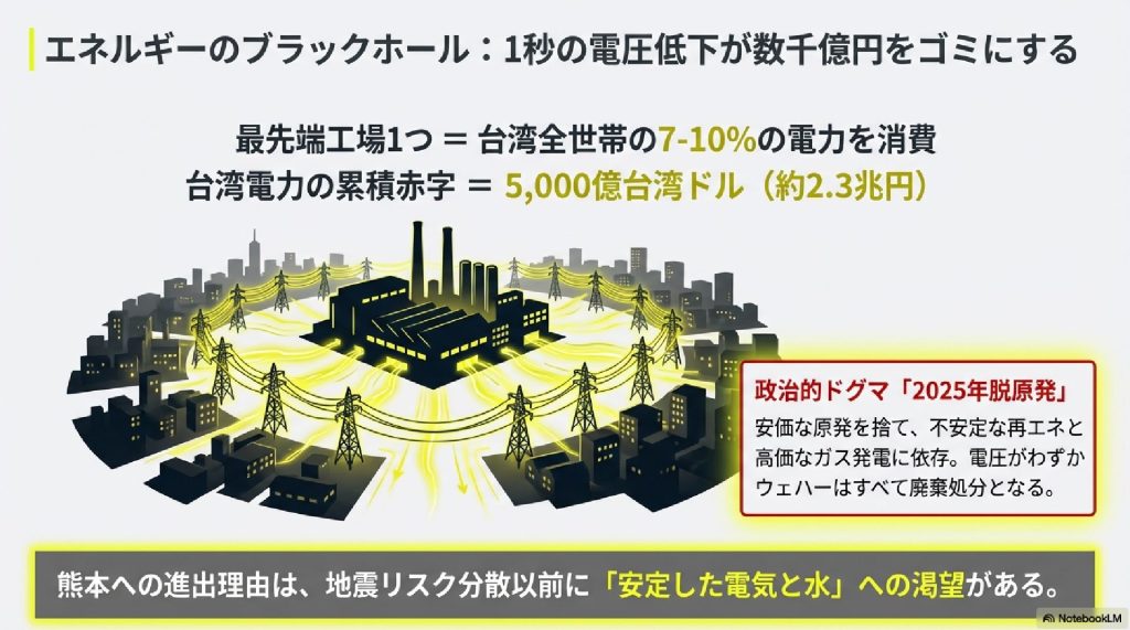 エネルギーのブラックホール：1秒の電圧低下が数千億円をゴミにする