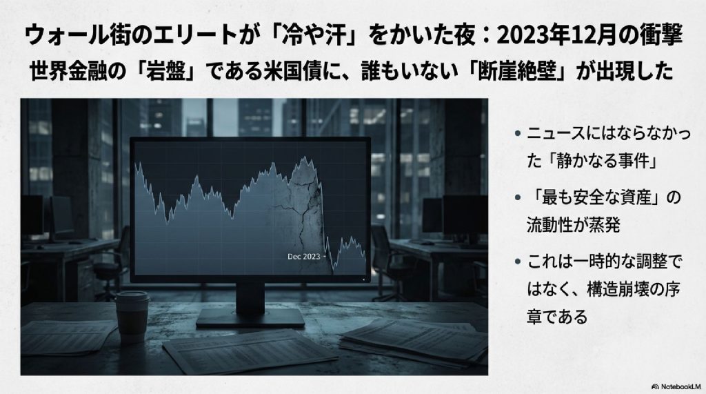2023年12月の衝撃：誰もいない「断崖絶壁」