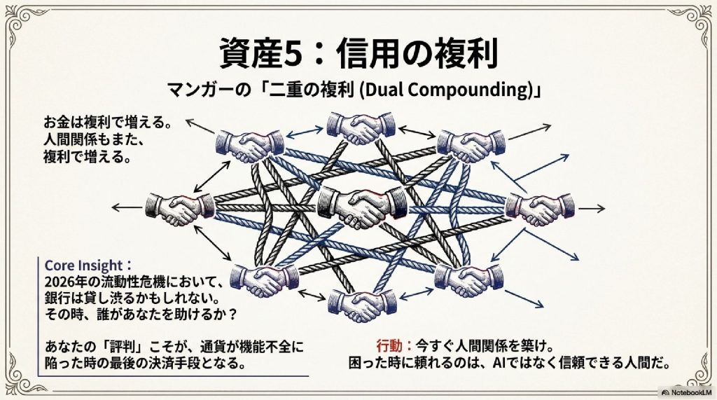 賢人の資産5：信用の複利と人間関係