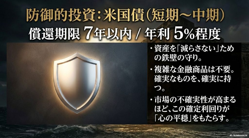 防御的投資：米国債による鉄壁の守り