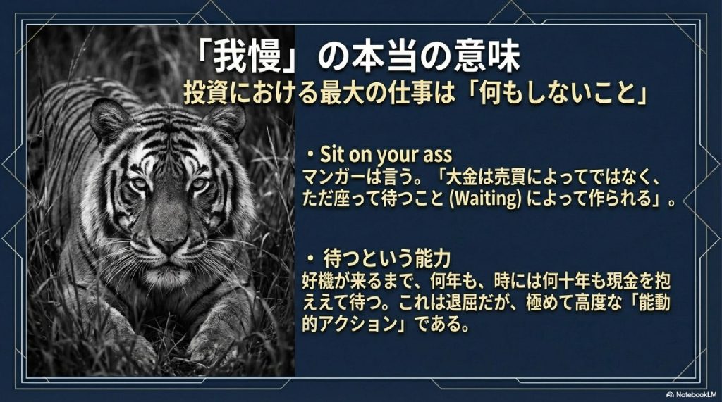 投資における最大の仕事は「何もしないこと」