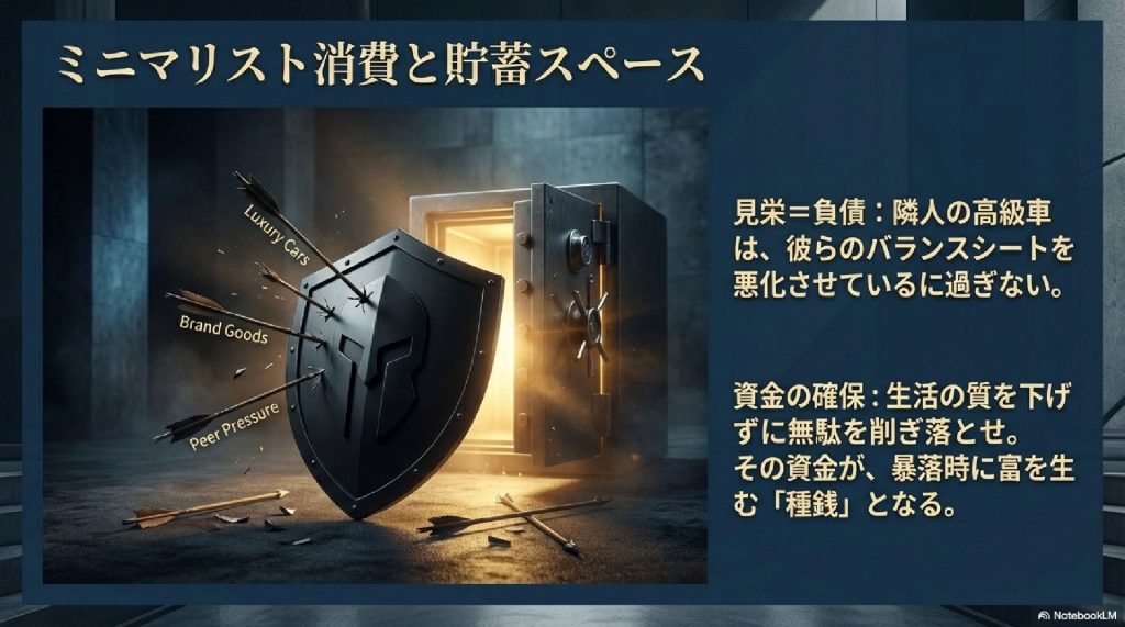 ミニマリスト消費と貯蓄スペース