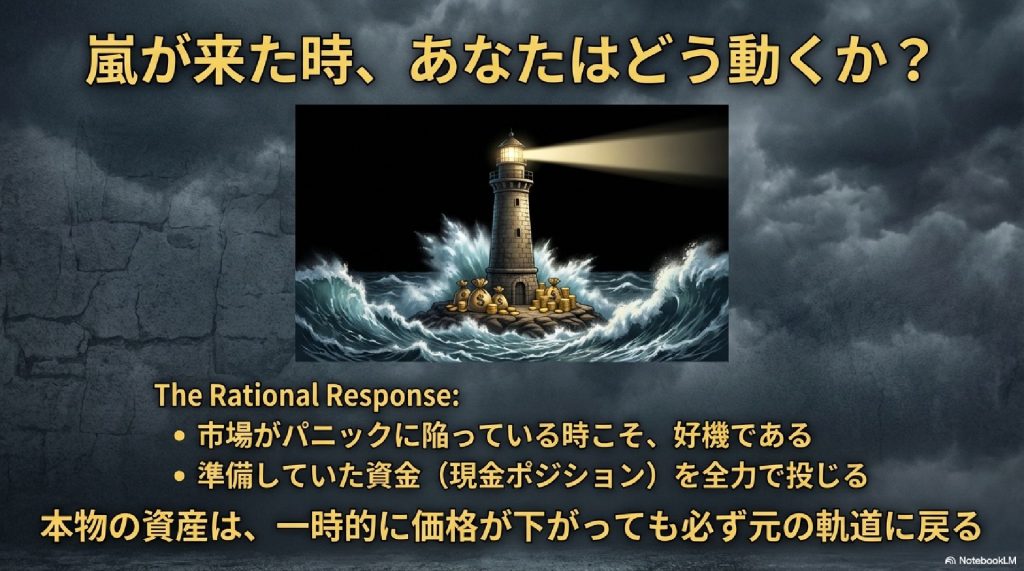 嵐が来た時こそ、合理的に動く