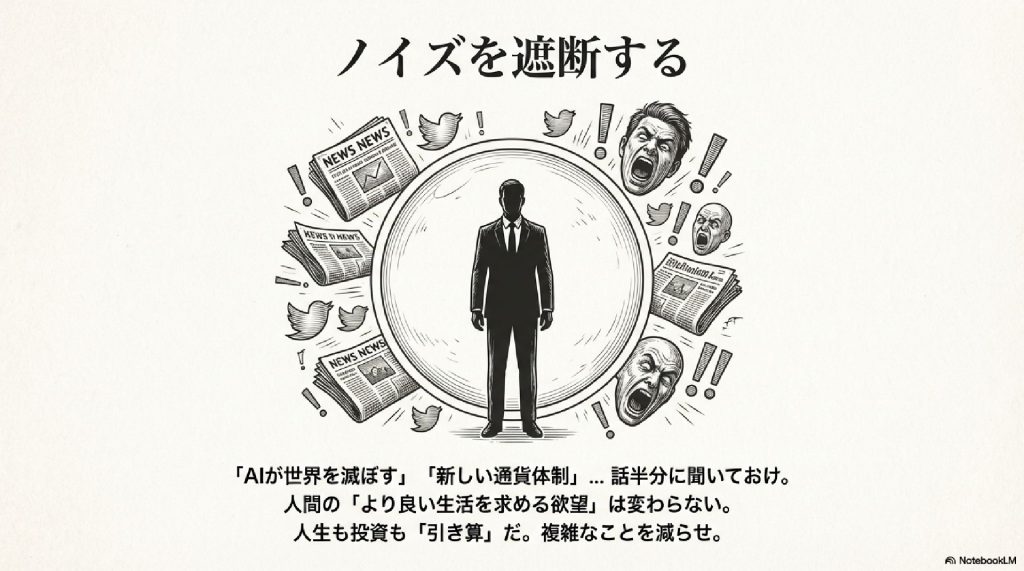 ノイズを遮断する:人生も投資も「引き算」