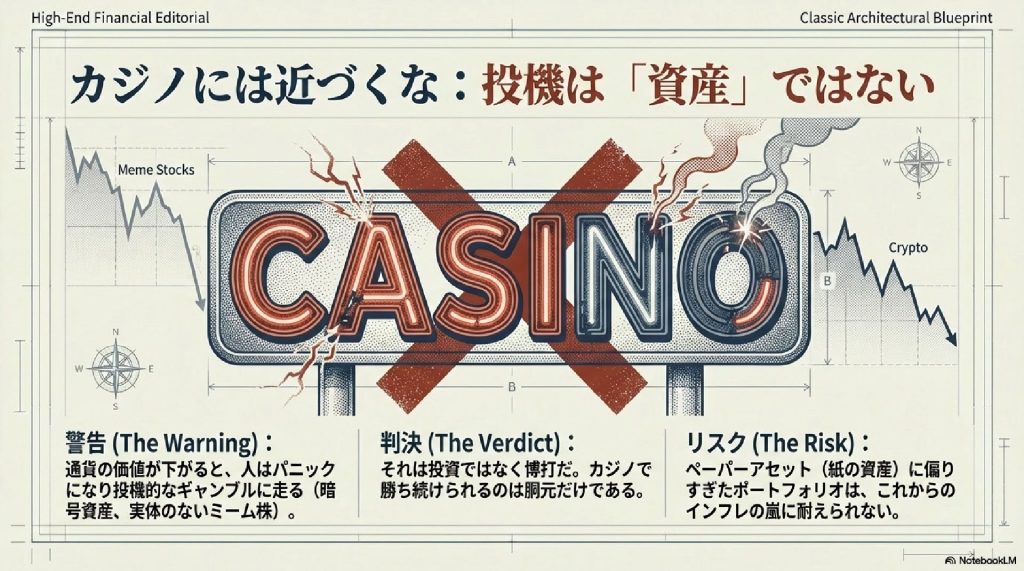 資産防衛策：カジノではなく「シェルター」へ