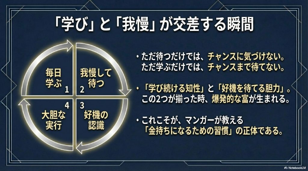 「学び」と「我慢」が交差する瞬間に富は生まれる