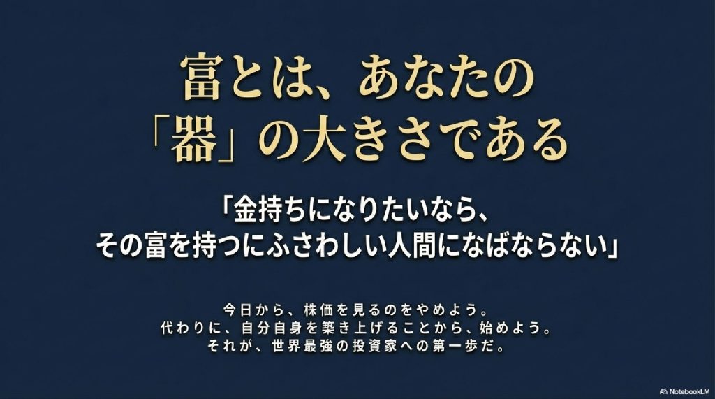 富とは、あなたの「器」の大きさである