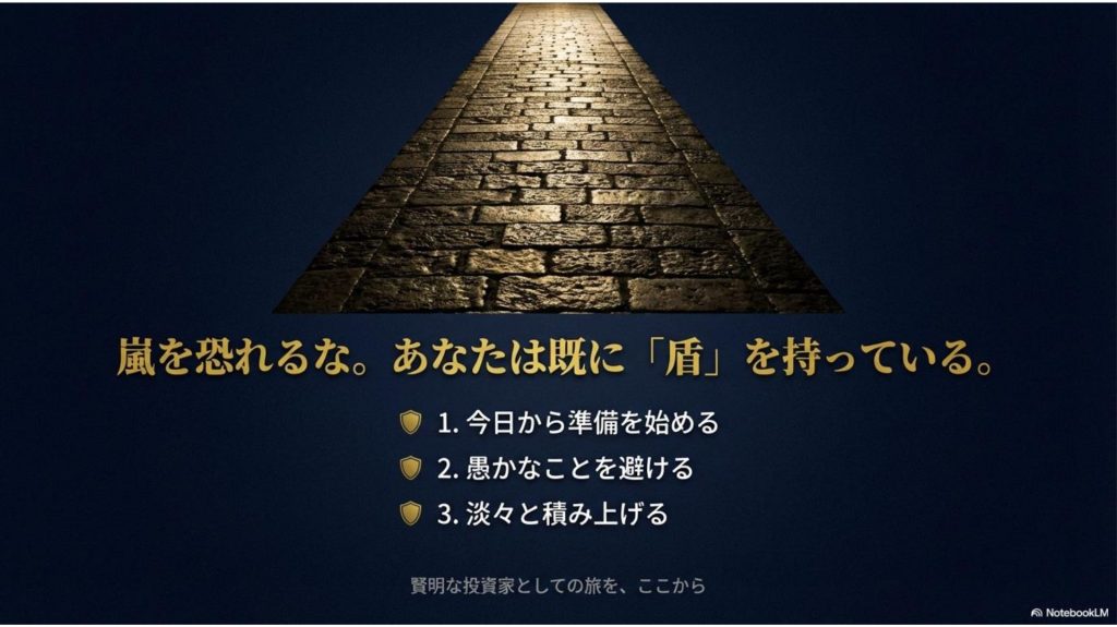 結論：嵐を恐れるな、準備を始めよう