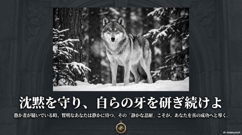 結論：沈黙を守り、自らの牙を研ぎ続けよ