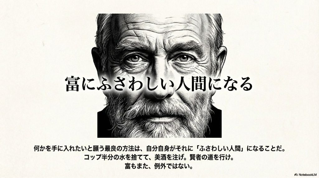 富にふさわしい人間になる
