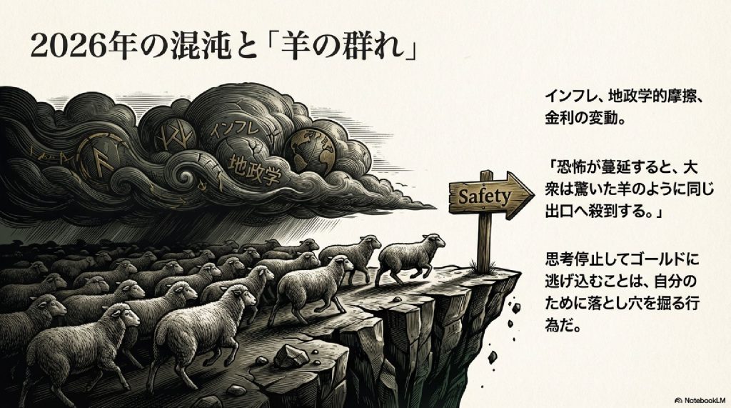 2026年の混沌と「羊の群れ」:思考停止の罠