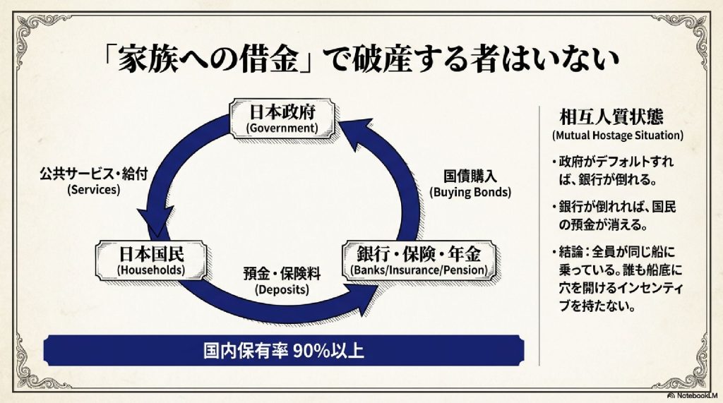 「家族への借金」で破産する者はいない：相互人質状態の強さ