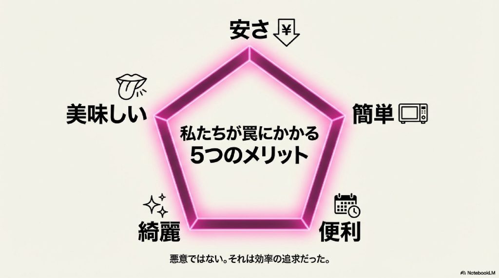 私たちが罠にかかる「5つのメリット」