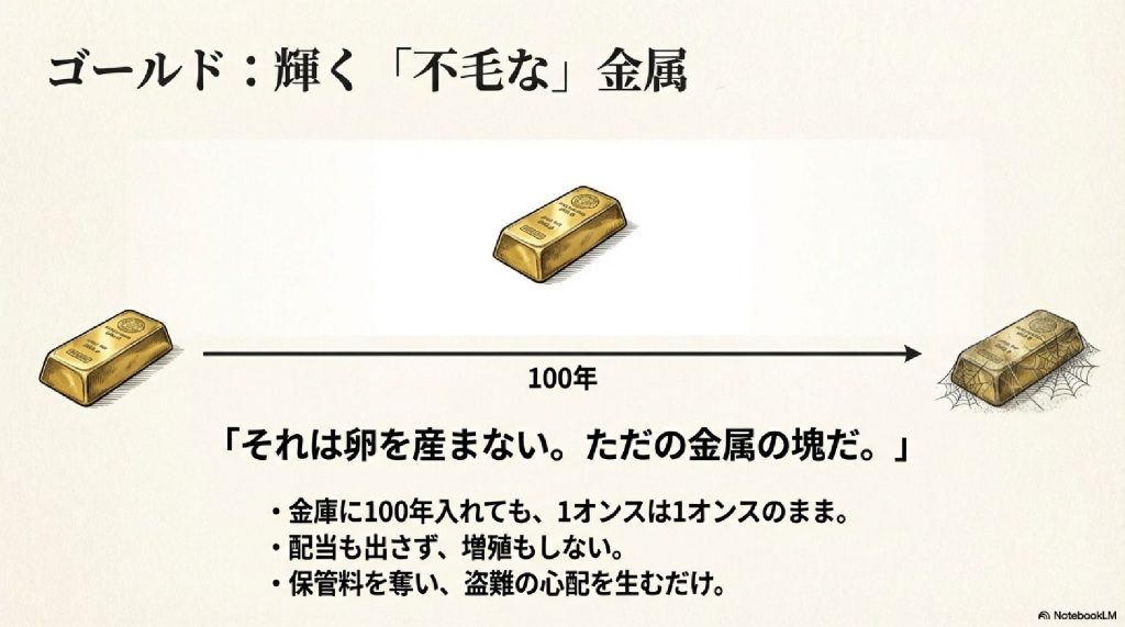 ゴールドの本質:輝く「不毛な」金属