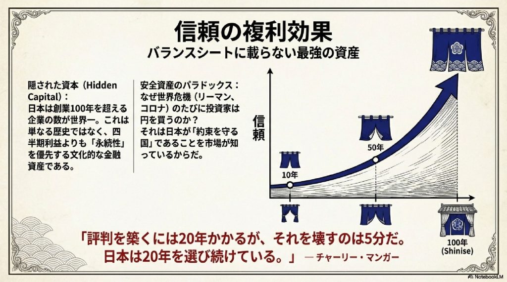 信頼の複利効果：バランスシートに載らない最強の資産