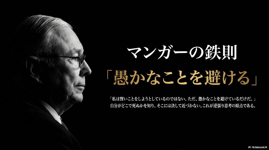マンガーの鉄則：「愚かなことを避ける」