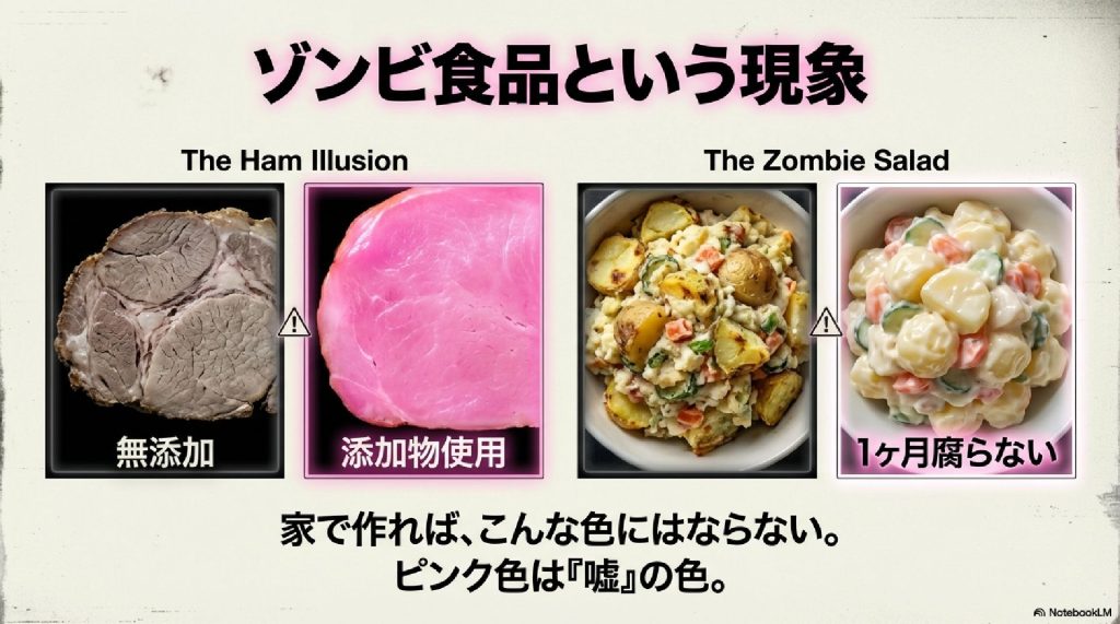 腐らないサラダ?「ゾンビ食品」の怪奇