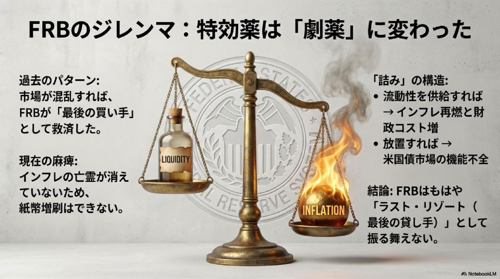 FRBのジレンマ：特効薬が「劇薬」に変わった