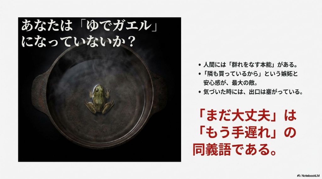 あなたは「ゆでガエル」になっていないか？
