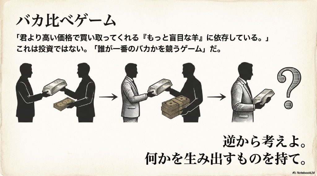 バカ比べゲーム:投資ではなくギャンブル