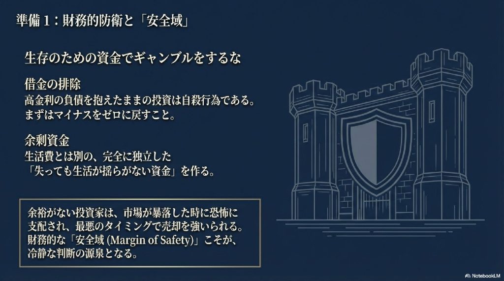 準備1：財務的防衛と「安全域」の確保