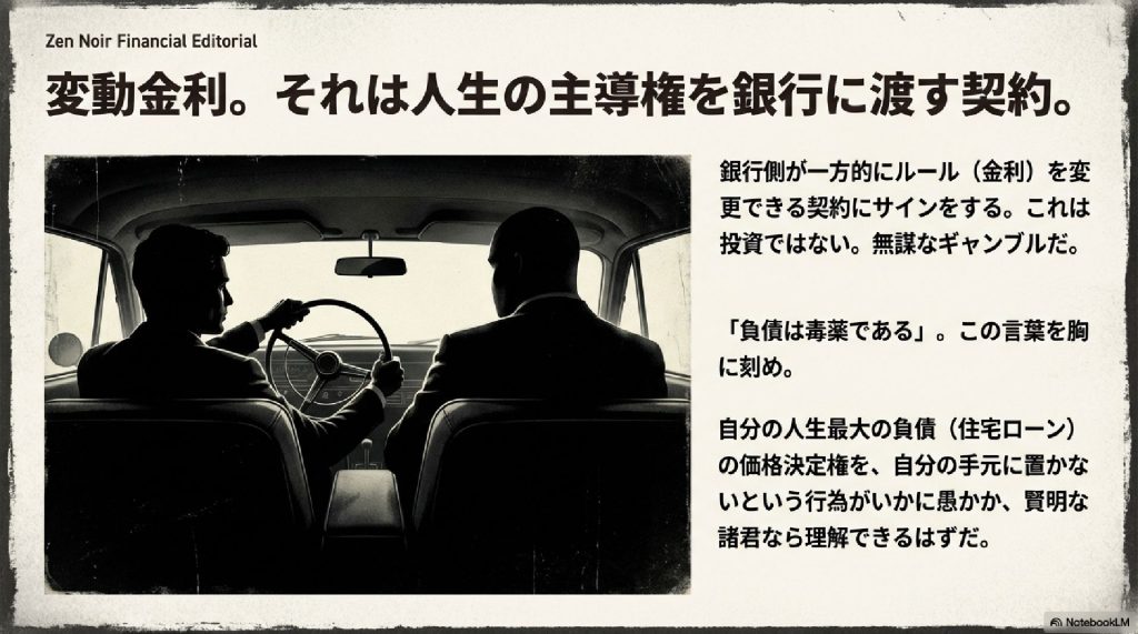 変動金利は「人生の主導権」を放棄する契約
