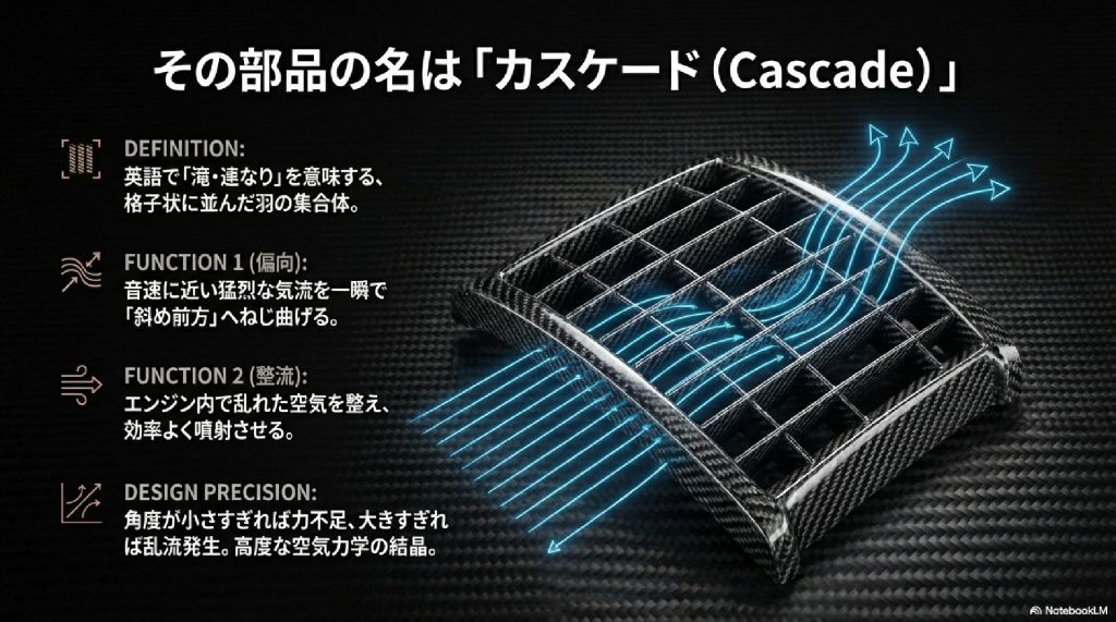その名は「カスケード」。音速の気流をねじ曲げる技術の結晶