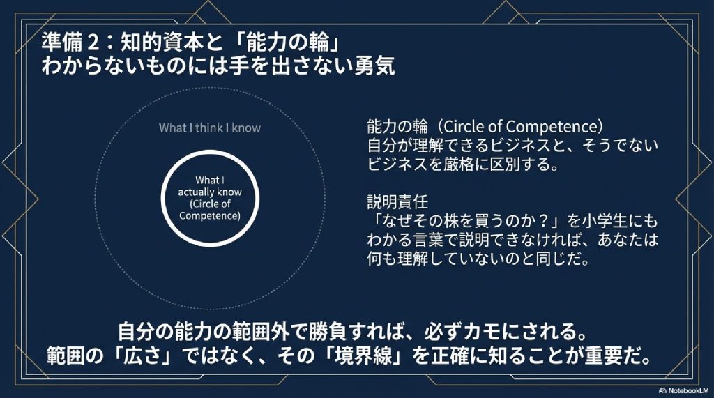 準備2：知的資本と「能力の輪」