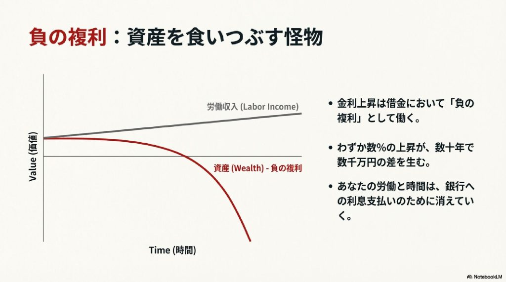 負の複利：資産を食いつぶす怪物