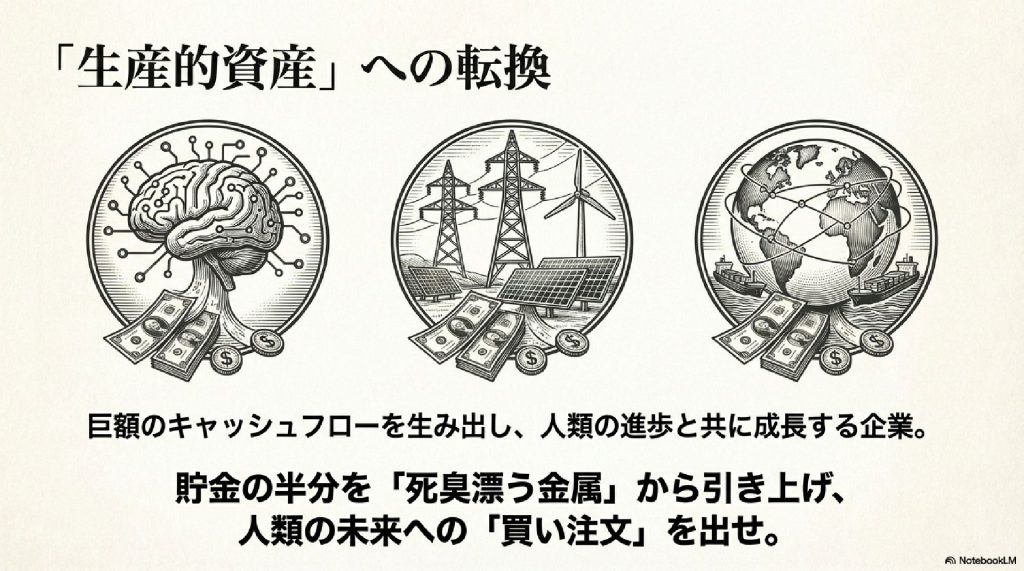 「生産的資産」への転換:未来への買い注文