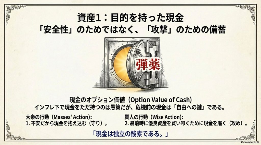 賢人の資産1：目的を持った現金（弾薬）