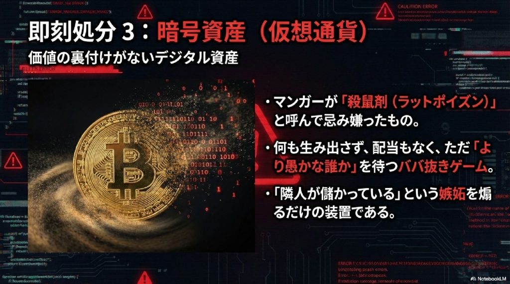 即刻処分３：暗号資産（仮想通貨）