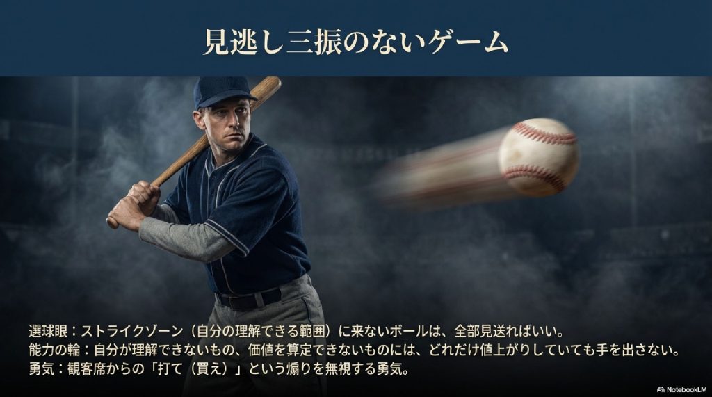 投資は「見逃し三振」のないゲーム