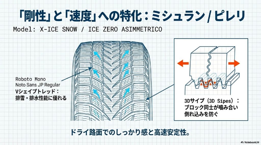 「剛性」と「速度」への特化：ミシュランとピレリ