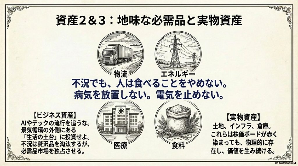 賢人の資産2＆3：地味な必需品と実物資産