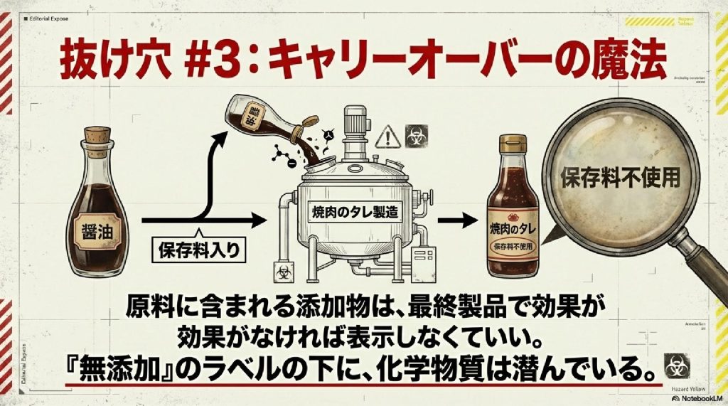 食品表示の抜け穴③:「キャリーオーバー」の魔法