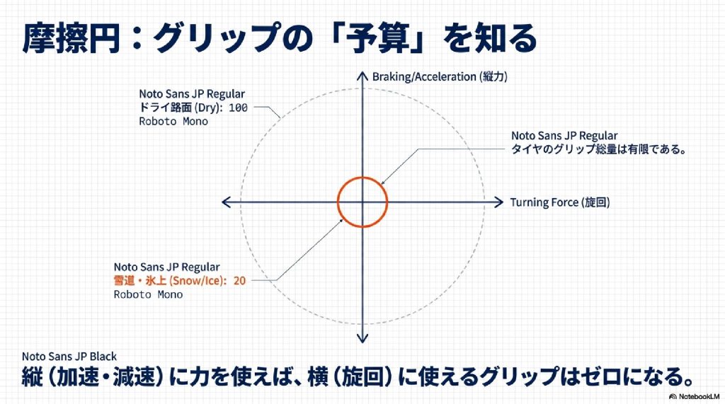 摩擦円：グリップの「予算」を知る