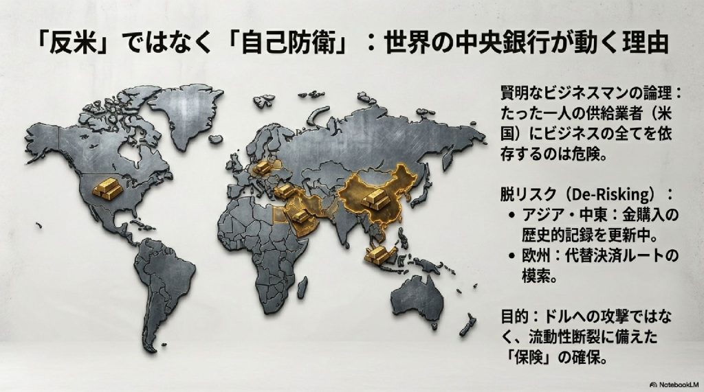 「反米」ではなく「自己防衛」：世界の中央銀行が動く理由