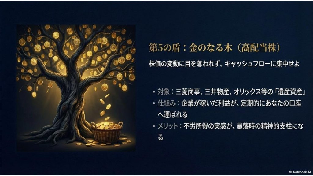 第5の盾：金のなる木（高配当株）