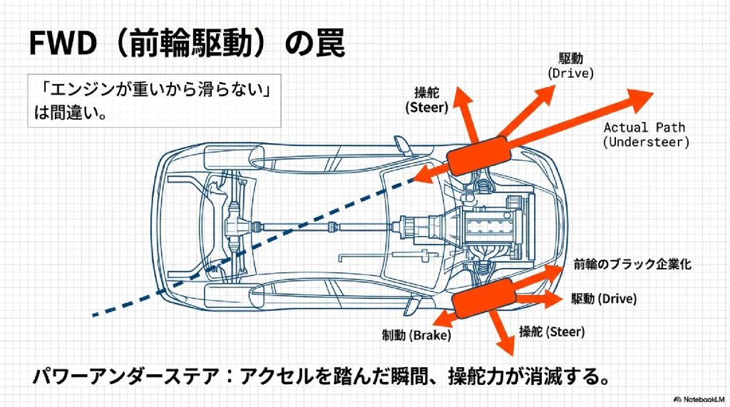 FWD（前輪駆動）の罠とパワーアンダーステア