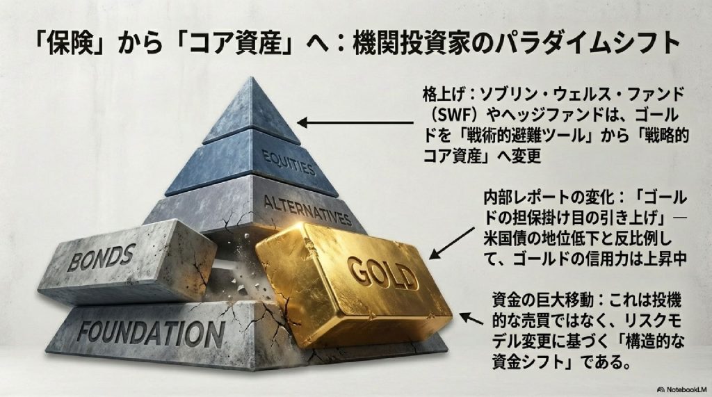 「保険」から「コア資産」へ：機関投資家のパラダイムシフト