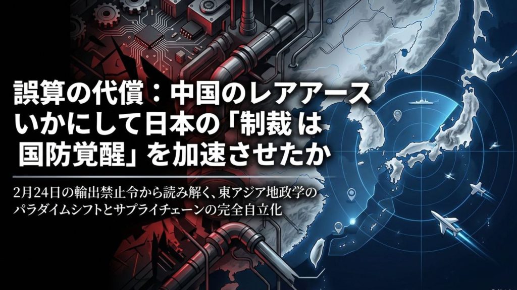 誤算の代償：中国のレアアース制裁がいかにして日本の「国防覚醒」を加速させたか