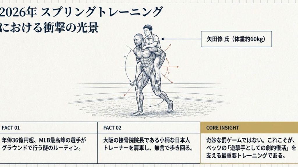 グラウンドでの奇妙な光景：謎の「肩車」ルーティンの真実